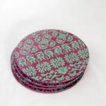 Handmade Purple Decorative Coasters