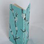 Blue Peach Blossom Lined Journal