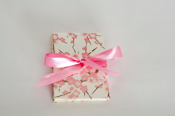 Pink Cherry Blossom Accordion Book